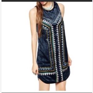 Anthropologie Greylin Medium Aztec Embroidered Mini Dress